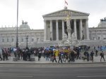 Protest of Somalian Refugees in front of the Parliament in Vienna