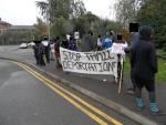 Protestors gathered outside Colnbrook & Harmondsworth IRCs