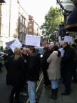 Tax protest outside the Ritz