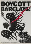 Boycott Barclays poster from the 70s - Don't Bank on Apartheid