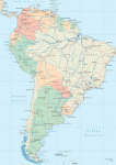 South America rivers map