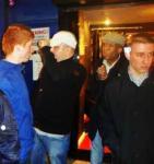 Matz (white cap) on an EDL outing in London