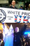 Nigel Sullivan at NF rally & making Nazi salutes with KKK at Blood & Honour gig