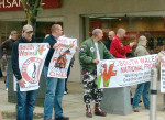 Carwyn Wood (far left) on earlier South Wales NF demo