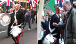 Chris Lewis - beating drum for NF march (with race-hate criminal Richard Edmonds