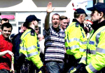 March For Germany twat gives another Nazi salute