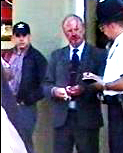 BNP founder John Tyndall (suit) with Nazi serial killer David Copeland (baseball