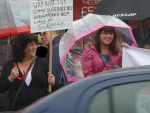 Muriel Malley (left) Natasha Malley (right) at Subway BNP demonstration