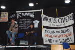 RoJ Whelan, Joe Black and banners at the Casa
