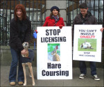 protest against hare coursing at Irish parliament