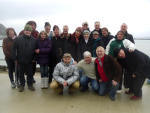 The Irish visitors pictured with Chelsea Manning's family at Fishguard Sunday