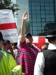 Same EVF supporter making Nazi salute