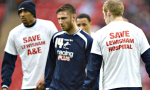 Millwall players opposing health service cuts