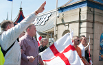 March For England (sic) make Nazi salutes in Brighton