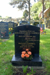 Pauline & Sarah Campbell's grave, tended by Joan, Malpas cemetery