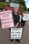 Pauline Campbell protesting outside Holloway Prison in 2007 [Photo: Guido]