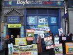 Anti-hare coursing protest at Boylesports office in Dublin