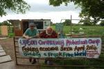 At the gate of Upton Community Protection Camp