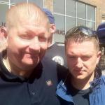 Andrew Benton with Tommy Robinson