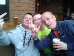 Andy Foster with North East EDL members Darren Hurst and Darrin Kelly