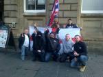 Jed Stoker Charlton with North East EDL members