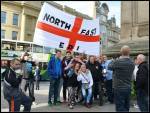 Lee 'England' at North East EDL flash demo, Monument, Newcastle