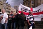 Lee 'England' at North East EDL flash demo, Monument, Newcastle