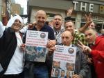 Marc Foster with EDL members