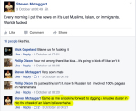 Steven Mctaggart threatens to use a knuckle duster