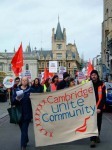 The head of the march, on Kings Parade.