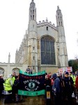 The start, a static rally in front of Kings College.