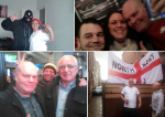 Paul Nevin - with North East EDL members Kevin Bannon and Danielle Richardson