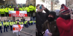 Claire Reah with North East EDL members at Pegida Demo in Newcastle - 2015