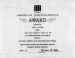 Geral Sosbee, American Jurisprudence award