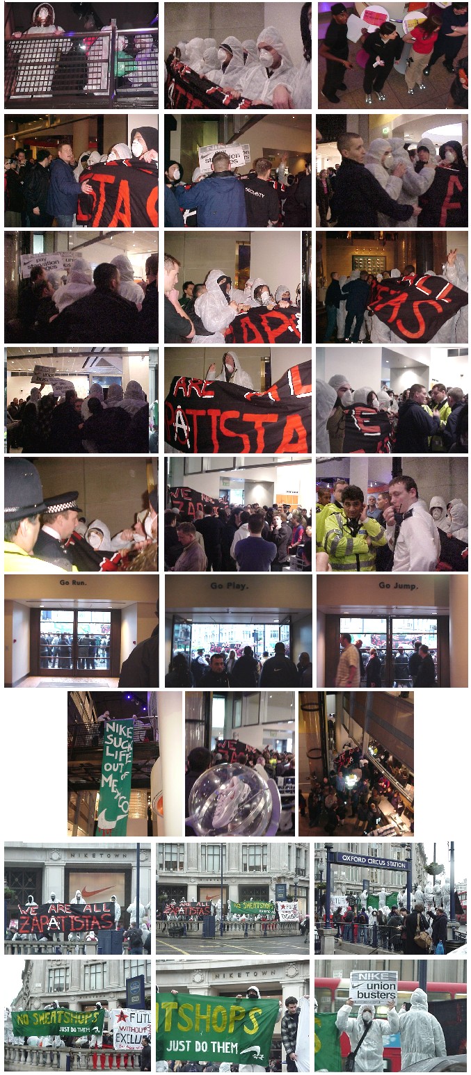 Zapatista Solidarity - Niketown photo montage