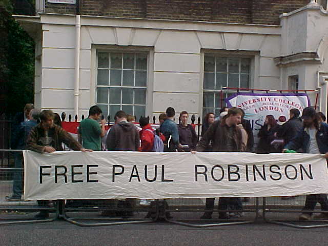 Paul Robinson Solidarity demo pic.
