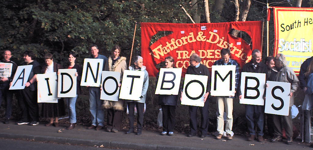 Demo outside Northwoood NATO base 3rd November