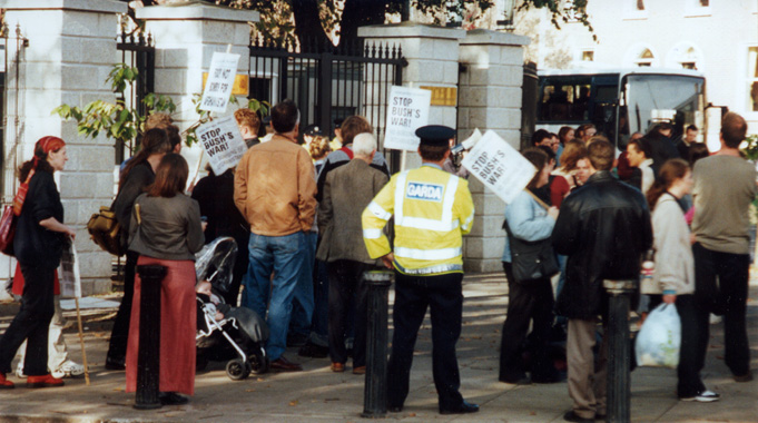 Anti-War Protest at the American Embassy Dublin