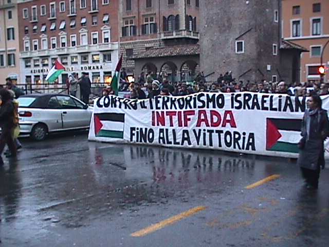 foto corteo per la Palestina 9/3/2002 (roma-italy)
