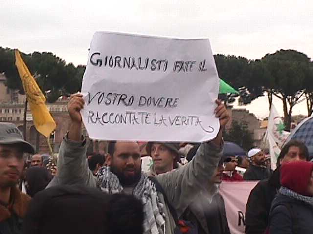foto corteo per la Palestina 9/3/2002 (roma-italy)