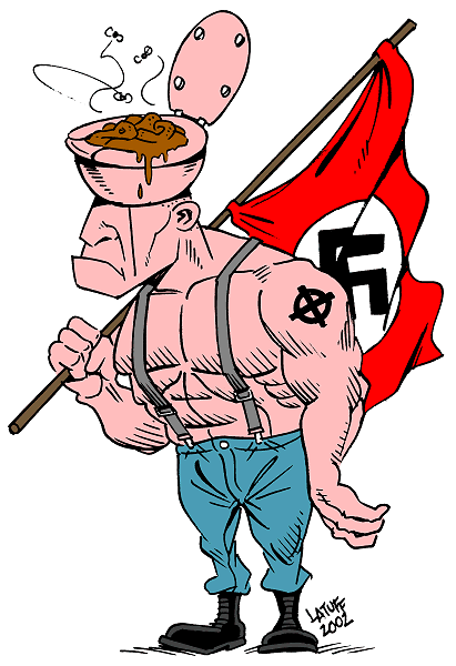 Tribute to White Power (cartoon by Latuff)