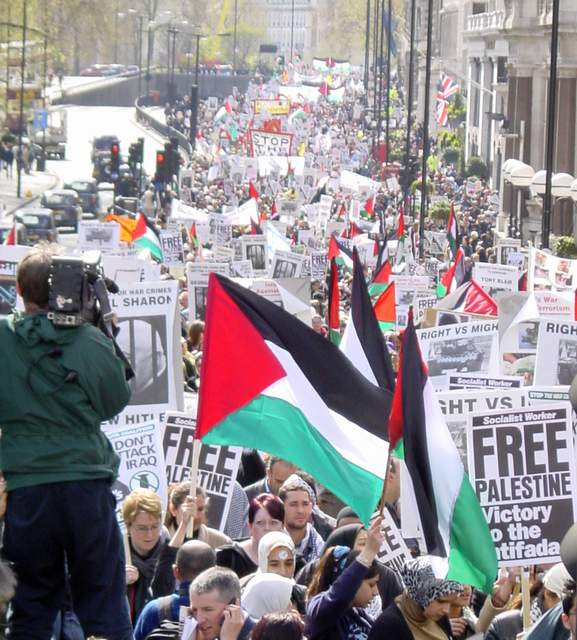 Free Palestine demo in central London