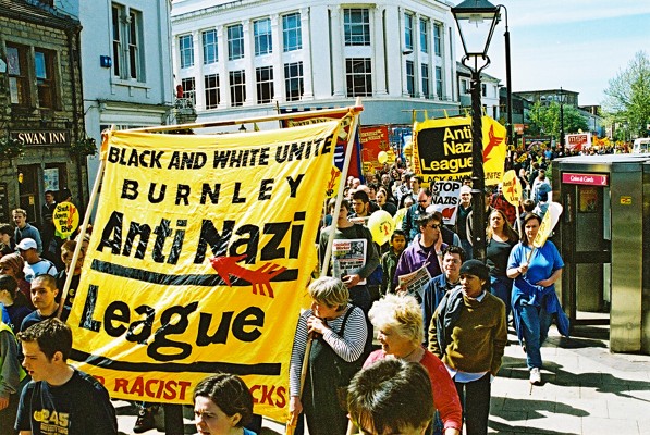 Pictures Anti Nazi League Demo in Burnley 11th may