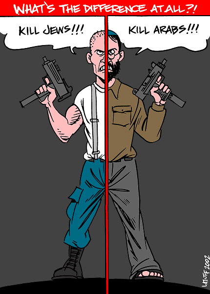 Kill Jews! Kill Palestinians! (cartoon by Latuff)