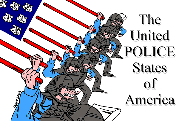 The United POLICE States of America (by Latuff)