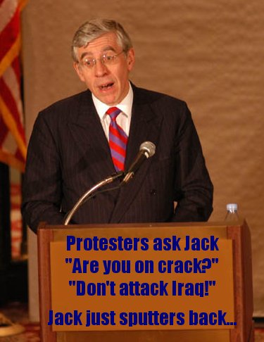 Jack Straw Aghast As Protesters Mock His Bombast