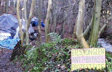 Bilston Wood- Anti Road Protest Camp near Edinburgh