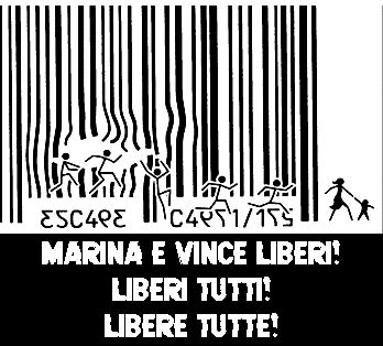 <es> Italy G8: Marina y Vince libres! Libres todas! Libres todos!