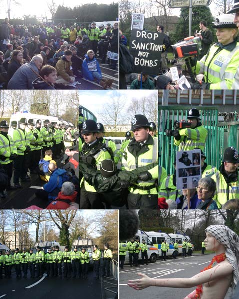 Pictures from Northwood Blockade 19th Jan 03