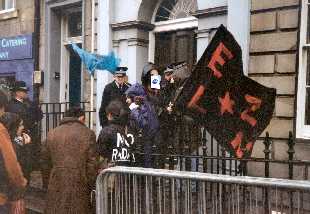 pictures of Spanish embassy protest in Edinburgh
